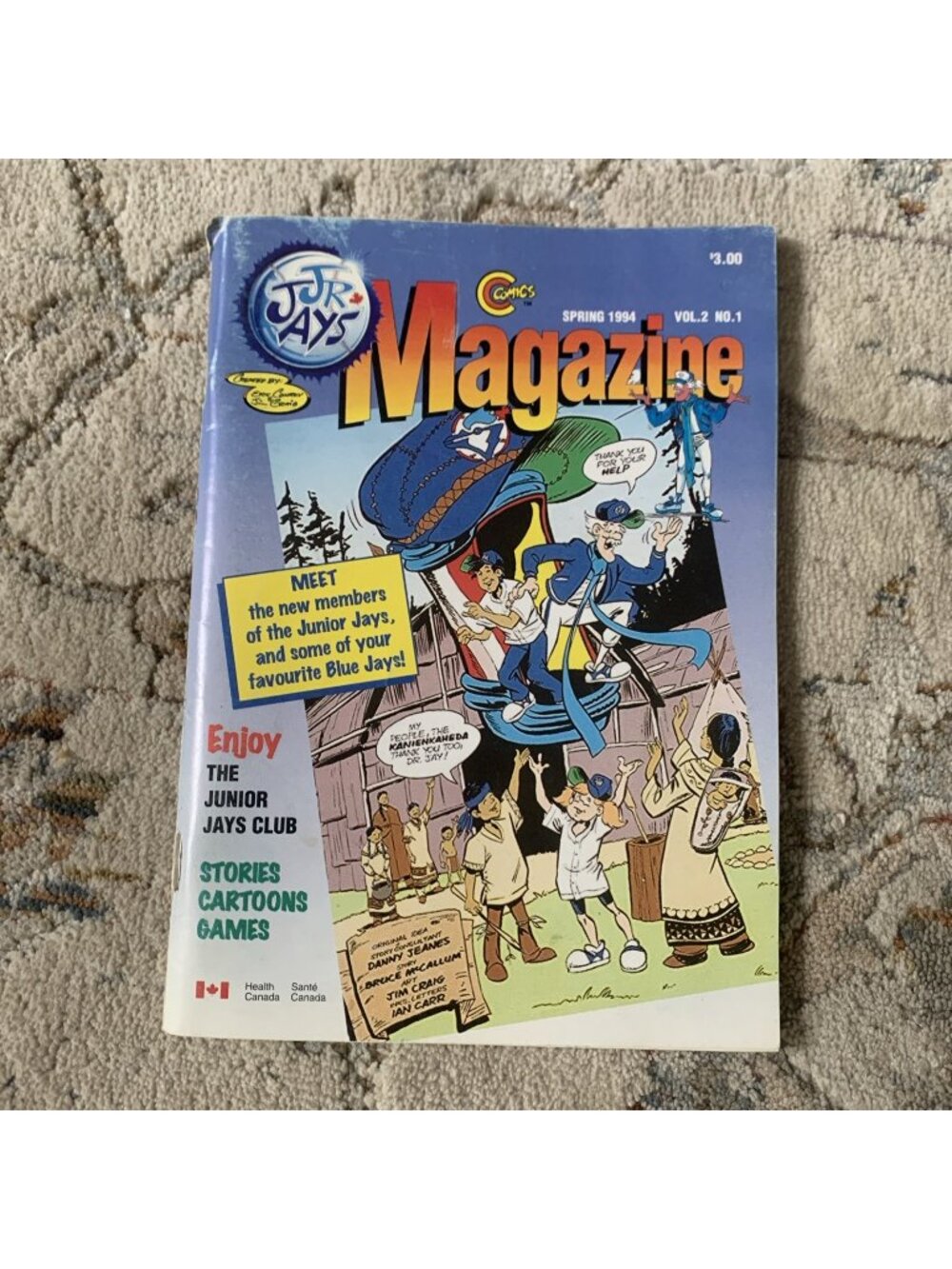 Toronto Blue Jays Jr Jays Magazine Spring 1994 Vol. 2 No. 1 b